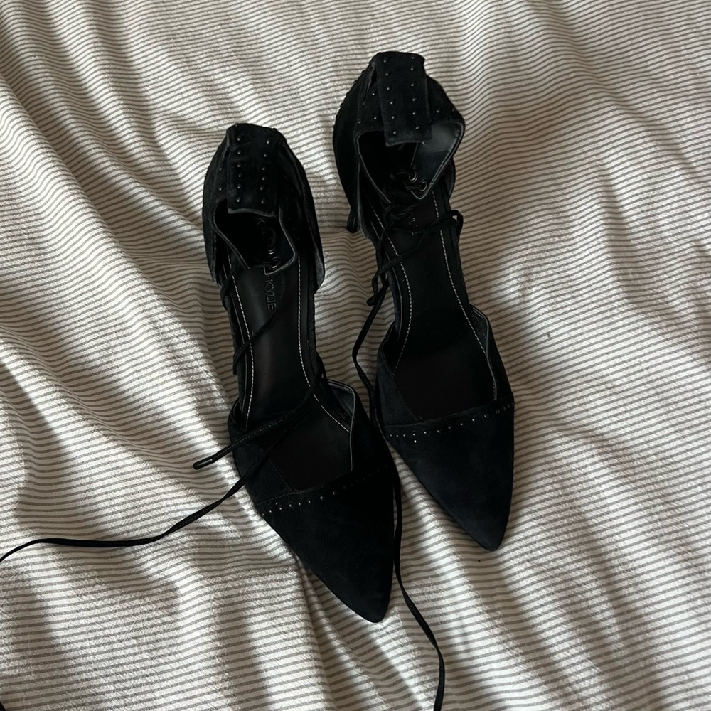Kendall & Kylie Black Studded Heels